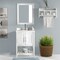 Alaterre Furniture Bennet 3pc Wooden Bathroom Vanity Set - 24-in. L Vanity, 30-in. L Mirror, 25-in. Wall Shelf, White AVAN2400WHAA - alternate 10